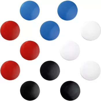 herlitz Runde Magnete, 30 mm, verschiedene Farben, 6 Stück, 15 g Haftkraft 997254