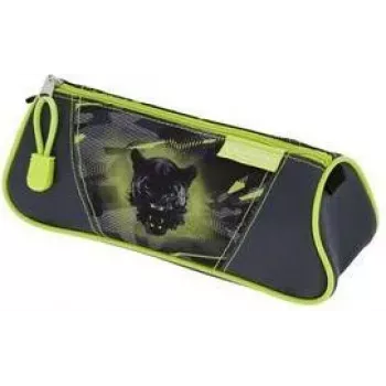 HERLITZ Dreieckiges Federmäppchen Wild Panther Polyester, 1 Reißverschlussfach 400205919