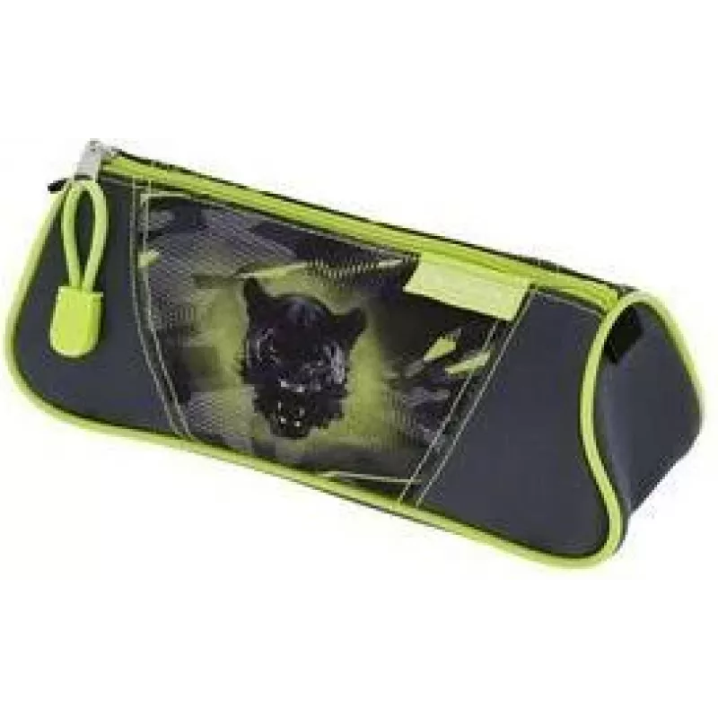 HERLITZ Dreieckiges Federmäppchen Wild Panther Polyester, 1 Reißverschlussfach 400205919