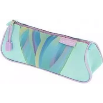 herlitz Schlamper-Etui Dreikant Minty Love Polyester, 1 Fach mit Reißverschluss, Dreieckige Form - 1 Stück (400205917)