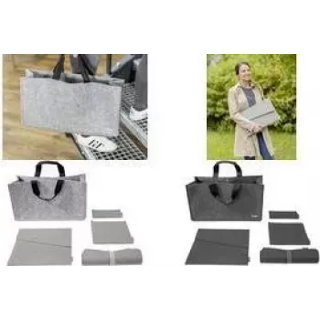 SIGEL BAB02 Desk Sharing Bag Basic L, Dunkelgrau, 5-teiliges Set