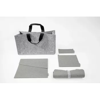 SIGEL BAB01 Desk Sharing Bag Basic L, Hellgrau, 5er-Bundle