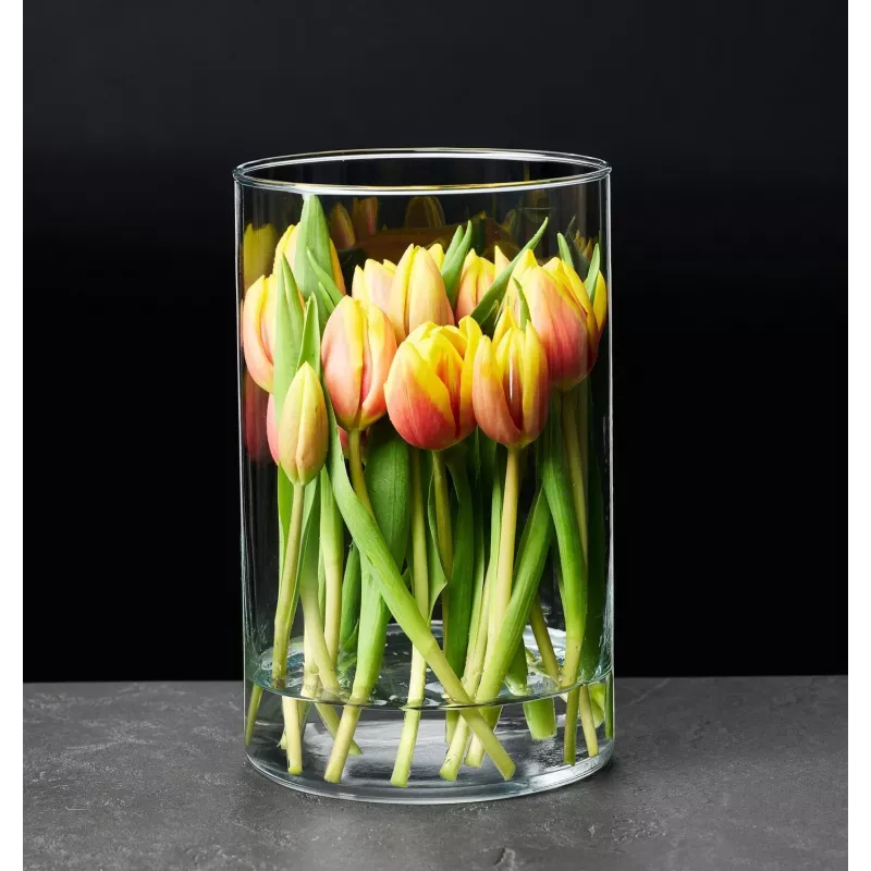 Ritzenhoff & Breker AMALIA zylindrische Glasblumenvase, transparent, Durchmesser 140 mm, 1 Stück 823882