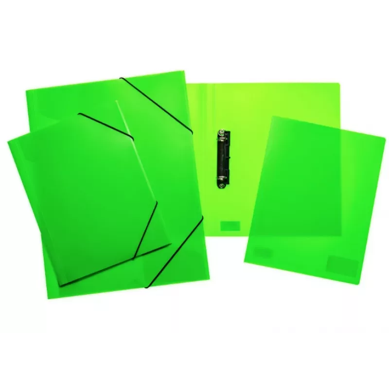 HERMA Ringbuch A4 2-Ring Neon Grün Transparent 25 mm Rücken 19713