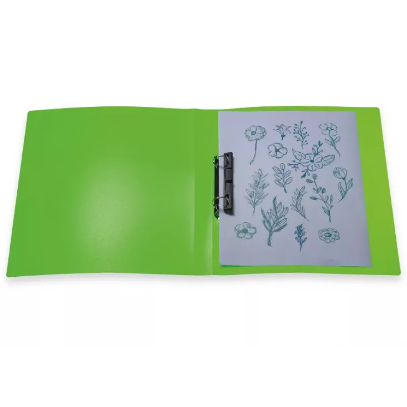 HERMA Ringbuch A4 2-Ring Neon Grün Transparent 25 mm Rücken 19713