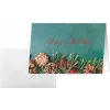 SIGEL DS642 Green Christmas A6 Querformat Klappkarte, 250 g/m² weißer Karton, Inkjet/Laser/Kopierer, 5 Karten mit Umschlägen