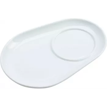 Ritzenhoff & Breker BIANCO Ovale Porzellan-Untersetzer, 125 x 180 x 20 mm, Weiß, 6 Stück 425895