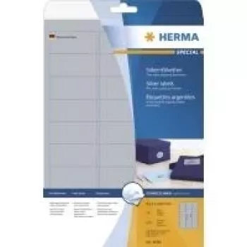 HERMA SuperPrint LaserCopy Silberfolien-Etiketten 29,6 x 63,5 mm 675 Etiketten 4098