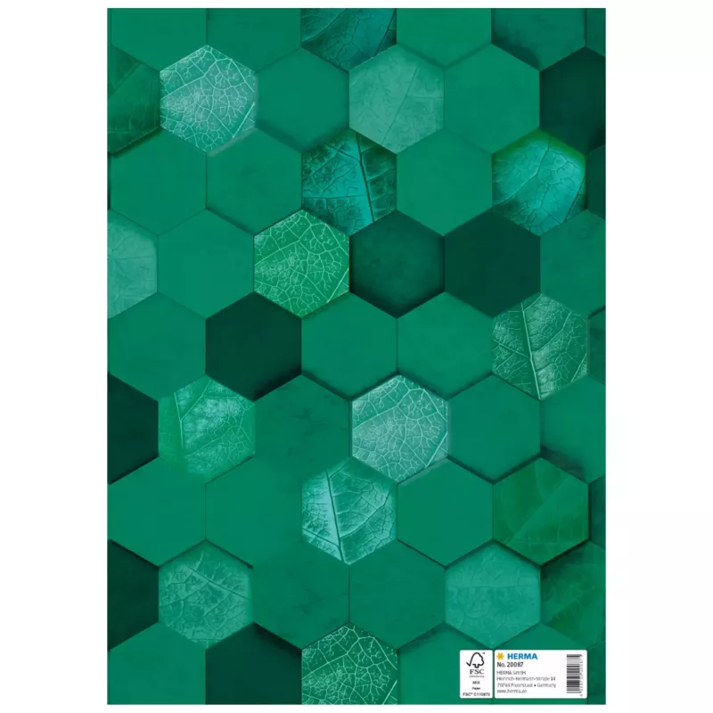 HERMA X Umschlag für Hefte, Karton, DIN A4, Dunkelgrün, 10 Stück 20087