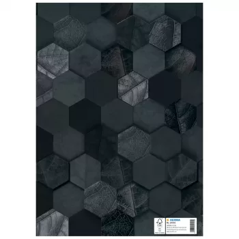 HERMA Umschlag X für Hefte, Pappe, DIN A4, Schwarz, Veredelte Oberfläche, Beschriftungsfeld, 10 Stück (20091)