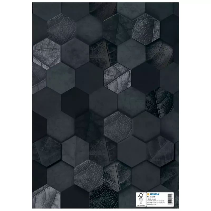 HERMA Umschlag X für Hefte, Pappe, DIN A4, Schwarz, Veredelte Oberfläche, Beschriftungsfeld, 10 Stück (20091)