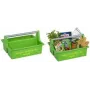 allit McPlus Carry Jardinier Werkzeugkorb, Grün, Ergonomischer Aluminiumbügelgriff, 2 Große Fächer, 1 Stück (8500906006)