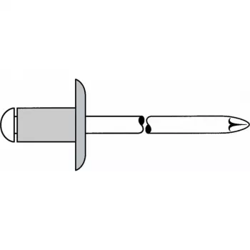 Gesipa Blindniet Al/Stahl 5x25mm Großer Kopf K14 Klemmbereich 15,0-20,0mm (250er Pack) 1454126