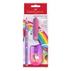 Faber-Castell Einhorn Jumbo Schreibset, Violett, 3 Stück, 3 mm Mine, Ergonomische Dreikantform 111528