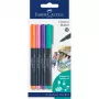Faber-Castell Creative Marker Set mit 4 Stück, wasserbasierte Tinte, geruchlos, wischfest, verschiedene Farben 160704