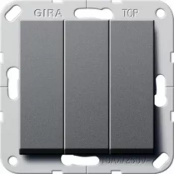 GIRA 283228 System 55 Wippschalter 2-polig 10AX 250V Anthrazit