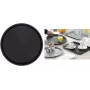 Esmeyer OHIO Rundes Serviertablett, schwarzer Kunststoff, gummiert rutschfeste Oberfläche, 35 cm 307-016