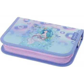 Herlitz Mystic Mermaid gefülltes Federmäppchen, 31 Teile, Blau/Rosa, Polyester 300001564