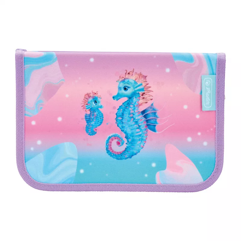 Herlitz Ocean Lights gefülltes Federmäppchen, 31 Teile, Polyester, 205 x 140 x 38 mm, 2 Klappen 400197090