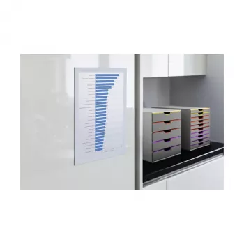 DURABLE DURAFRAME A4 Selbstklebender Informationsrahmen, Silber, 2er-Pack 487202