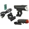 FISCHER Fahrrad LED-Beleuchtungsset 40/20/10 Lux, StVZO zugelassen, Schwarz (85346)