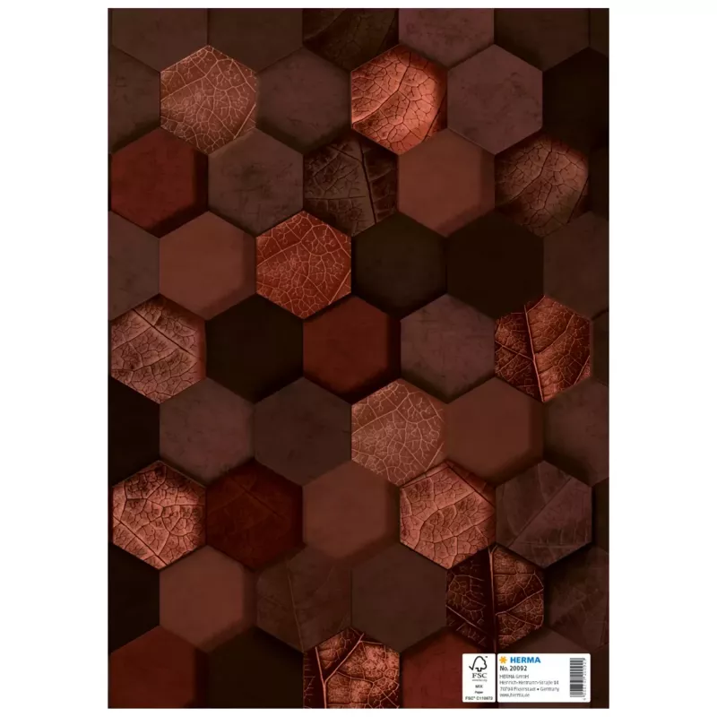 HERMA Heftschoner X, Pappe, DIN A4, Braun, mit Beschriftungsfeld, 10 Stück (20092)