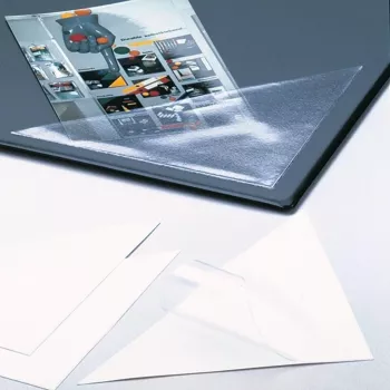 DURABLE CORNERFIX® Selbstklebende Dreieckstaschen 75x75 mm, Transparent, 100 Stück 828119
