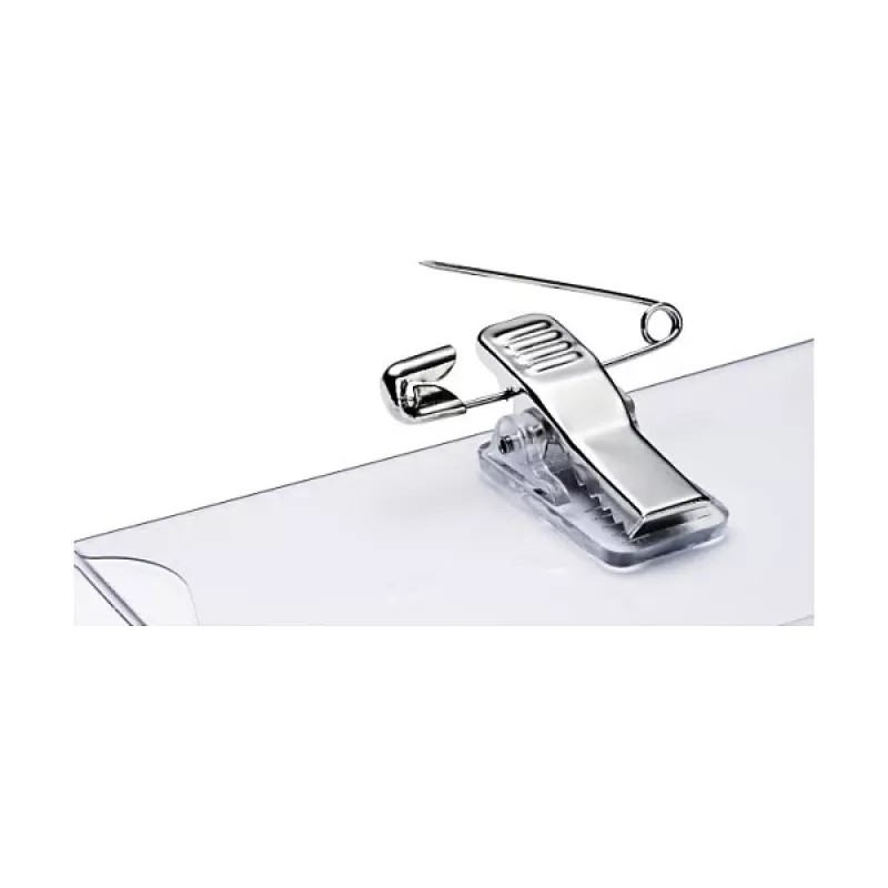 DURABLE Namensschildhalter 90x54 mm mit Kombi-Clip, Transparent, 5 Stück (861019)