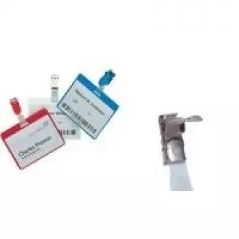 DURABLE Namensschildhalter 60 x 90 mm mit Clip, Transparent, 25er-Pack 810606
