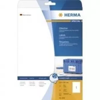 HERMA Special 4824 Permanent Selbstklebende Matt Beschichtete Aktenordner-Rückenetiketten, Weiß, A4, 25 Blatt, 100 Etiketten
