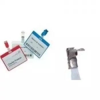 DURABLE Namensschildhalter mit Clip, 60 x 90 mm, Transparent, 25er-Pack 810619