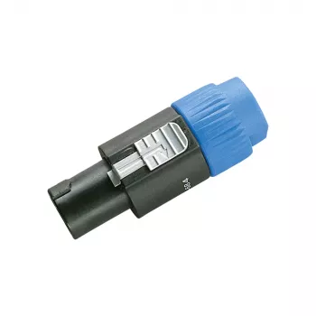 JUNG PS4 Speakon-Kabelstecker, 4-polig, Schraubklemmen, Schwarz/Blau