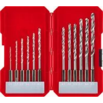 kwb 108810 HSS Metall-Spiralbohrer-Set, 12-teilig, kompatibel mit Schnellspann- und Zahnkranzbohrfutter