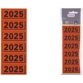 ELBA 2025 rote selbstklebende Indexetiketten 57 x 25 mm (120 Etiketten) für Ordner