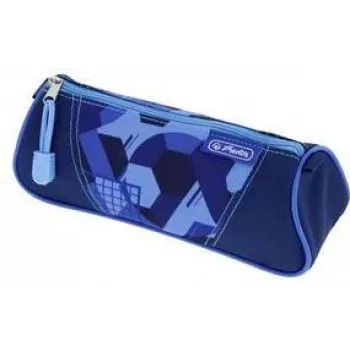 Herlitz Schlampermäppchen Dreieckig Blau Goal Polyester, 1 Reißverschlussfach 400205920