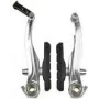 FISCHER V-Brake Felgenbremse-Set mit Bremsbelägen für Aluminiumfelgen, vorne oder hinten, silber 85202