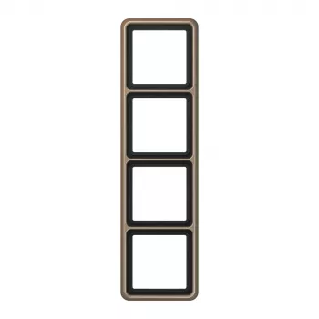 JUNG CD584GB 4-fach Abdeckrahmen, Gold-Bronze eloxiertes Aluminium, CD 500 Serie