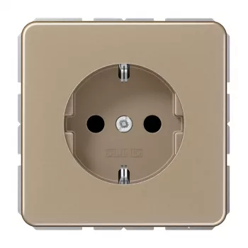 JUNG CD1520KIGB Schuko-Steckdosen-Einsatz, Aluminium Bronze-Gold
