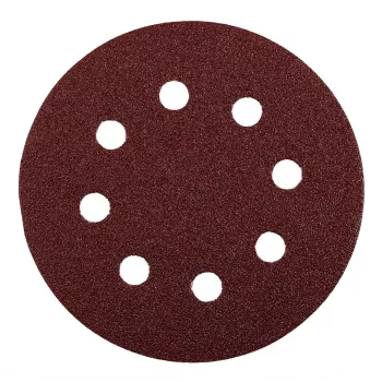 kwb 491924 Schleifscheiben 125 mm Körnung 60, 5er-Pack, Klettverschluss, Aluminiumoxid, für Holz, Metall, Lack