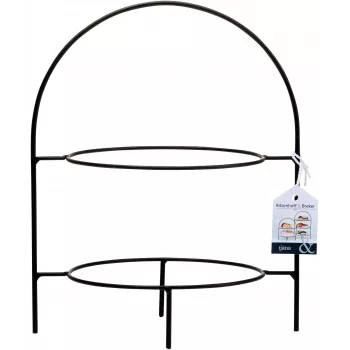 Ritzenhoff & Breker TJÄNA 2-stufige Tortenetagere, schwarzes Metall, 220x170x280 mm 221367