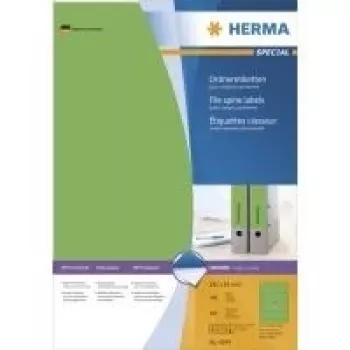HERMA SuperPrint Aktenordner-Etiketten Grün 61 x 192 mm 400 Etiketten (100 Blatt x 4) 4299