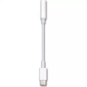 2GO 797008 USB-C auf 3,5 mm Audio-Adapterkabel, 0,1 m, Weiß