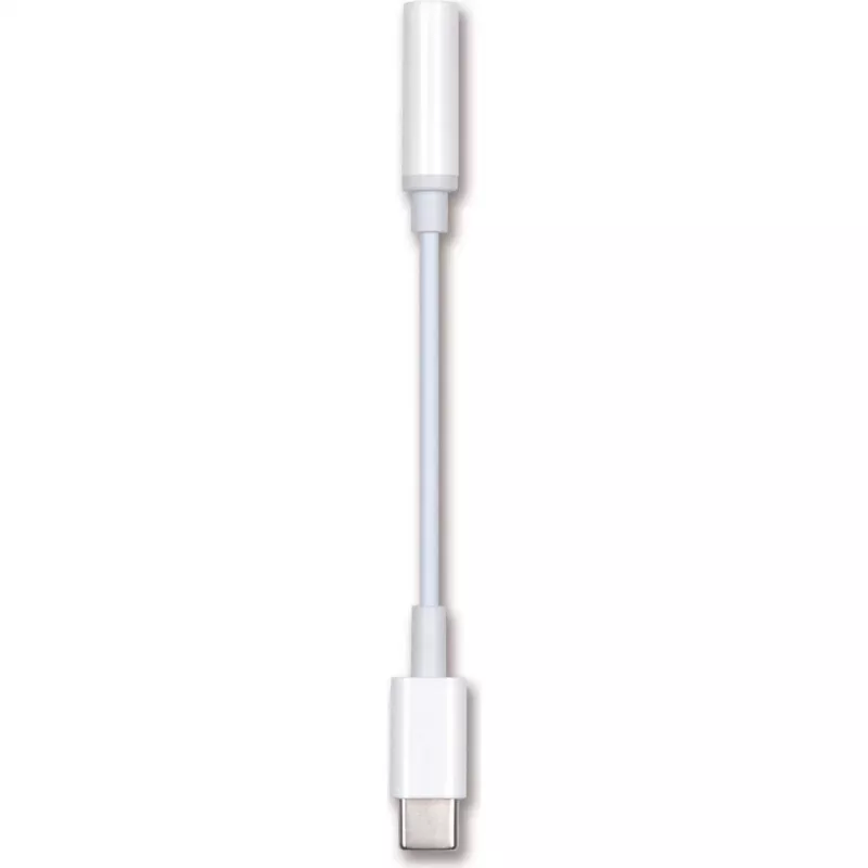 2GO 797008 USB-C auf 3,5 mm Audio-Adapterkabel, 0,1 m, Weiß