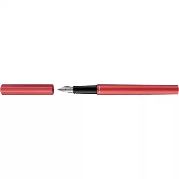 Pelikan Ineo Elements Füllfederhalter, Feuerrot, Metall Matt Eloxiert, Polierte Edelstahlfeder M, 1 Stück (300009909)