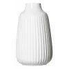 Ritzenhoff & Breker SANREMO Weiße Steingut-Blumenvase 2er-Set, 240 mm, Dekorative Rillenstruktur 746655