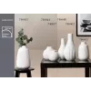 Ritzenhoff & Breker SANREMO Weiße Steingut-Blumenvase 2er-Set, 240 mm, Dekorative Rillenstruktur 746655