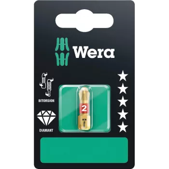 Wera 851/1 BDC SB Phillips PH 2 x 25 mm diamantbeschichteter BiTorsion-Bit 05073335001