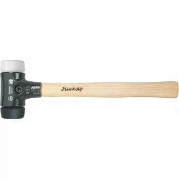 Wiha 26582 Sicherheits-Soft-Face-Hammer, schwarz/weiße Bahnen, 3000 g, Hickory-Stiel