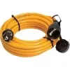 AS Schwabe 25 m oranges Gummi-Verlängerungskabel mit Schutzkontakt-Stecker und -Kupplung, 3G1,5 mm², IP44, 16 A, 230 V 59225