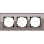 Gira Esprit Glas-Abdeckrahmen, 2-fach, Braun, Schraubenlos 0213122